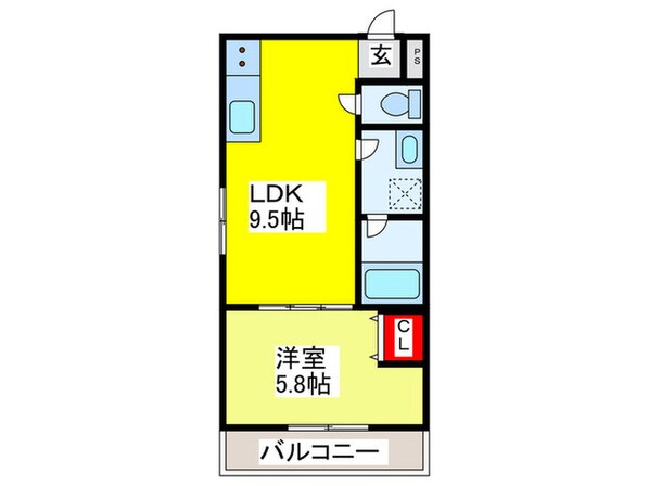 駅前つばきハイツの物件間取画像